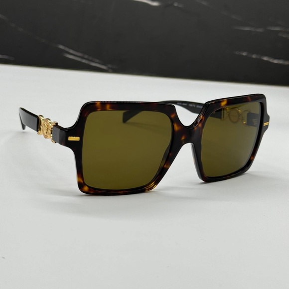 NEW MOD 4441 108/73 VERSACE HAVANA GREEN SQUARE VE4441 10873 WOMEN SUNGLASSES main image 6